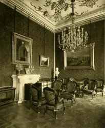 Kejsar Franz Joseph I:s privata kontor i Hofburg, Wien, Österrike, c1935.