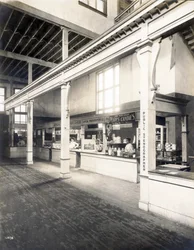 Public convenience stand, with postcard, candy and public stenographer booths in the Palace of Manufactures at the 1904 World