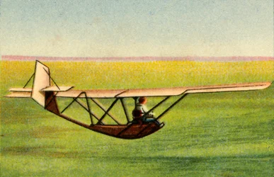 Elev i Zögling tränar segelflygplan vid Rhön-Rossitten Societys glidskola, Tyskland, 1932.