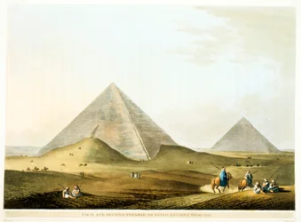 Pyramiderna i Giza, Egypten, 4:e dynastin, Gamla kungariket, 2500-talet f.Kr. 1801