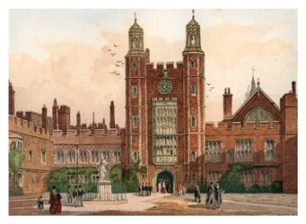 Quadrangle av Eton College, 1880