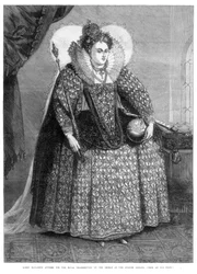 Drottning Elizabeth klädde sig för den kungliga tacksägelsen på den spanska armadans nederlag, 1872