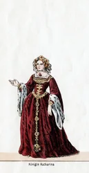 Drottning Katharine, kostymdesign för Shakespeares pjäs, Henry VIII, 1800-talet
