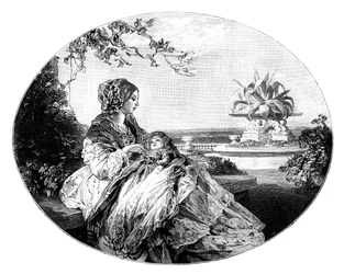 Drottning Victoria och prins Arthur, 1850
