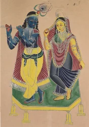 Radha och Krishna, 1800-talet.