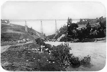 Järnvägsbron över Mallecofloden, Arucania, 1911