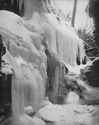 Rainbow Falls in Winter, Watkins Glen, New York, c1897.