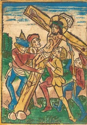Att höja korset, c. 1490.