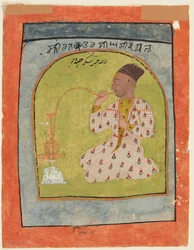 Raja Chattar Singh röker, ca. 1680.