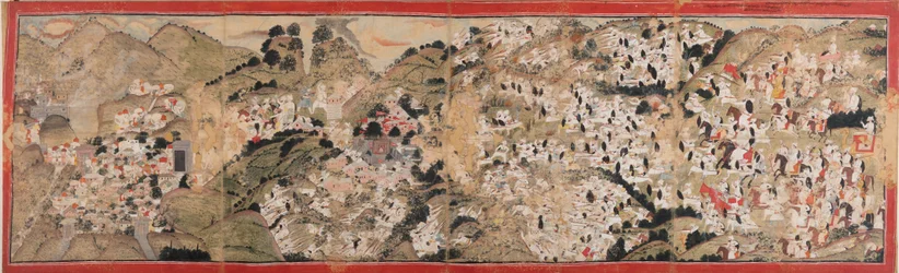 Raja Sansar Chand attackerar Kangra Fort