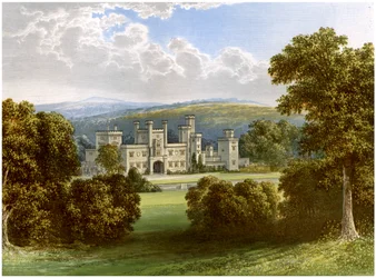 Ravensworth Castle, County Durham, hem för Earl of Ravensworth, c1880