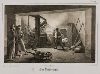 Råmaterialbearbetning, Metallurgy Foundry, Tyskland, ca 1851