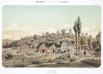 Råmaterialbearbetning, metallurgi Steinbruck zinkmalmsvättverk, Bensberg, Tyskland
