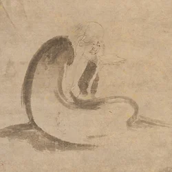 Läser en Sutra av Moonlight, ca. 1332.