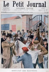 Läser valresultatet i tidningen, Paris, 1902