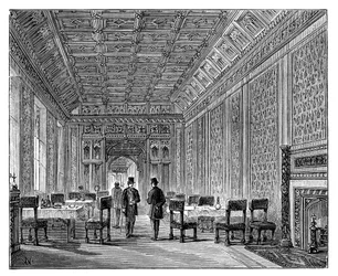 Refreshment Room, House of Lords, Palace of Westminster, London, c1888