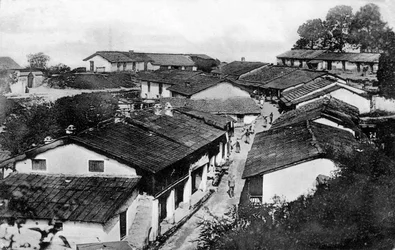 Regementsbasar, Ranikhet, Uttaranchal, Indien, tidigt 1900-tal