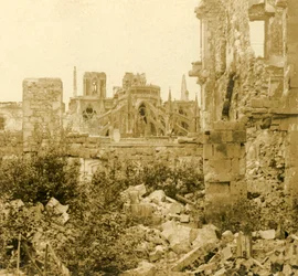 Reims katedral, Reims, norra Frankrike, c1914-c1918