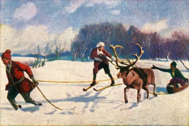 Renslädetur i Sverige, c1928.