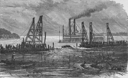 Ta bort snäckor genom muddring, 1883