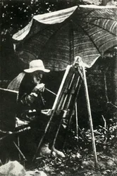 Renoir-målning utomhus, c1910-talet, 1947.
