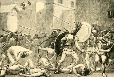 Avvisning av Pyrrhus från Sparta, 1890.