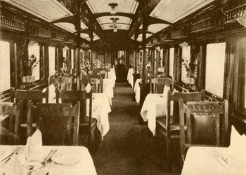 Restaurangbil på ett fjärrtåg, South African Railways, 1930.