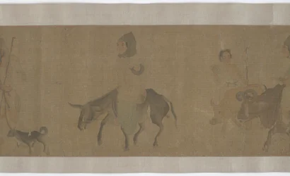 Återvänder hem efter skörd, Yuan- eller Mingdynastin, 1300-1400-talet.