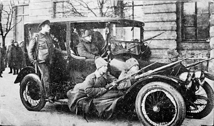 Revolutionsgardet i Petrograd, Ryssland, ryska revolutionen, 1917