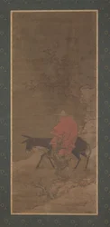 Rider genom snö på jakt efter plommonblommor, Ming eller Qing dynastin, 1600-talet.