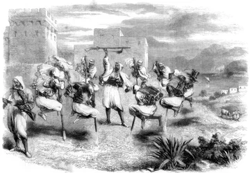 Riffian bröllopsdans i Tanger, 1860