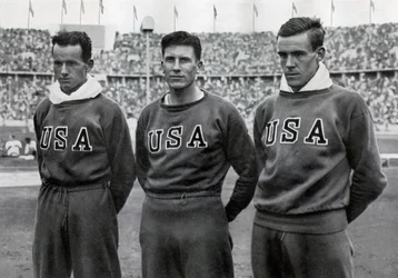 Robert Clark, Glenn Morris, John Parker, amerikanska decatleter, Olympiska spelen i Berlin, 1936