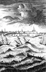 Robinson Crusoe förliste vid Yarmouth, c1719