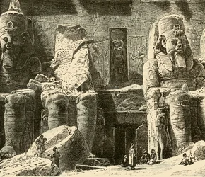 Klipptempel i Abousimbel, 1890.