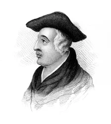 Roger Bacon, engelsk franciskanermunk och filosof från 1200-talet, ca 1850