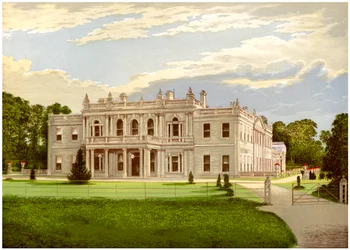 Rolleston Hall, Staffordshire, hem för Baronet Mosley, c1880