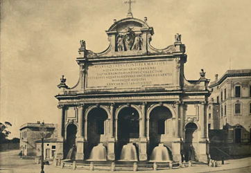 Roma - Fontän för akvadukten av Paul V, uppförd efter Fontanas mönster 1612, 1910