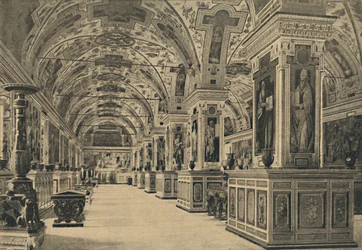 Roma - Vatikanen - Bibliotekets läsesal, 1910