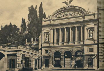 Rom - Via Nazionale. Nationella dramatiska teatern och Villa Colonna, 1910