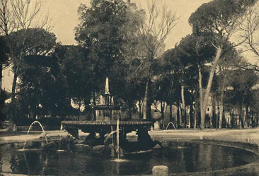Roma - Villa Borghese - Sjöhästarnas fontän, 1910