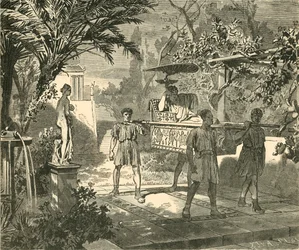 Romersk trädgårdsscen, 1890.