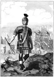 Romersk centurion som erövrar gallerna under Julius Caesar, 1:a århundradet f.Kr. 1882-1884