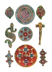 Romano-brittiska emaljerade ornament British Museum, 1:a-2:a århundradet, 1902
