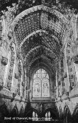 Roof of the Chancel, Rosslyn Chapel, Midlothian, Skottland, 1900-talet
