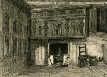 Rum i ett hus i Fulwoods hyr efter Archer., c1872.