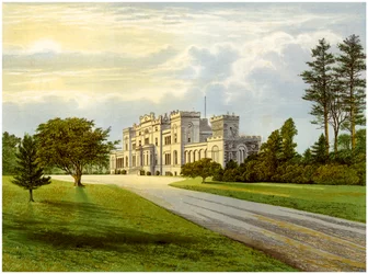Rossie Castle, Forfarshire, Skottland, hem för familjen Macdonald, c1880