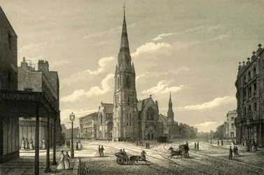 Rowland Hills Chapel & Schools, Westminster Bridge Road, c1876.