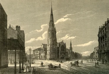 Rowland Hills Chapel & Schools, Westminster Bridge Road, c1878.