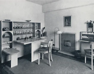 Rowley Gallery of Decorative Art Ltd - kombinerat matsal-vardagsrum öppet, 1939