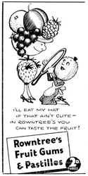 Rowntrees Fruit Gums and Pastilles, 1938